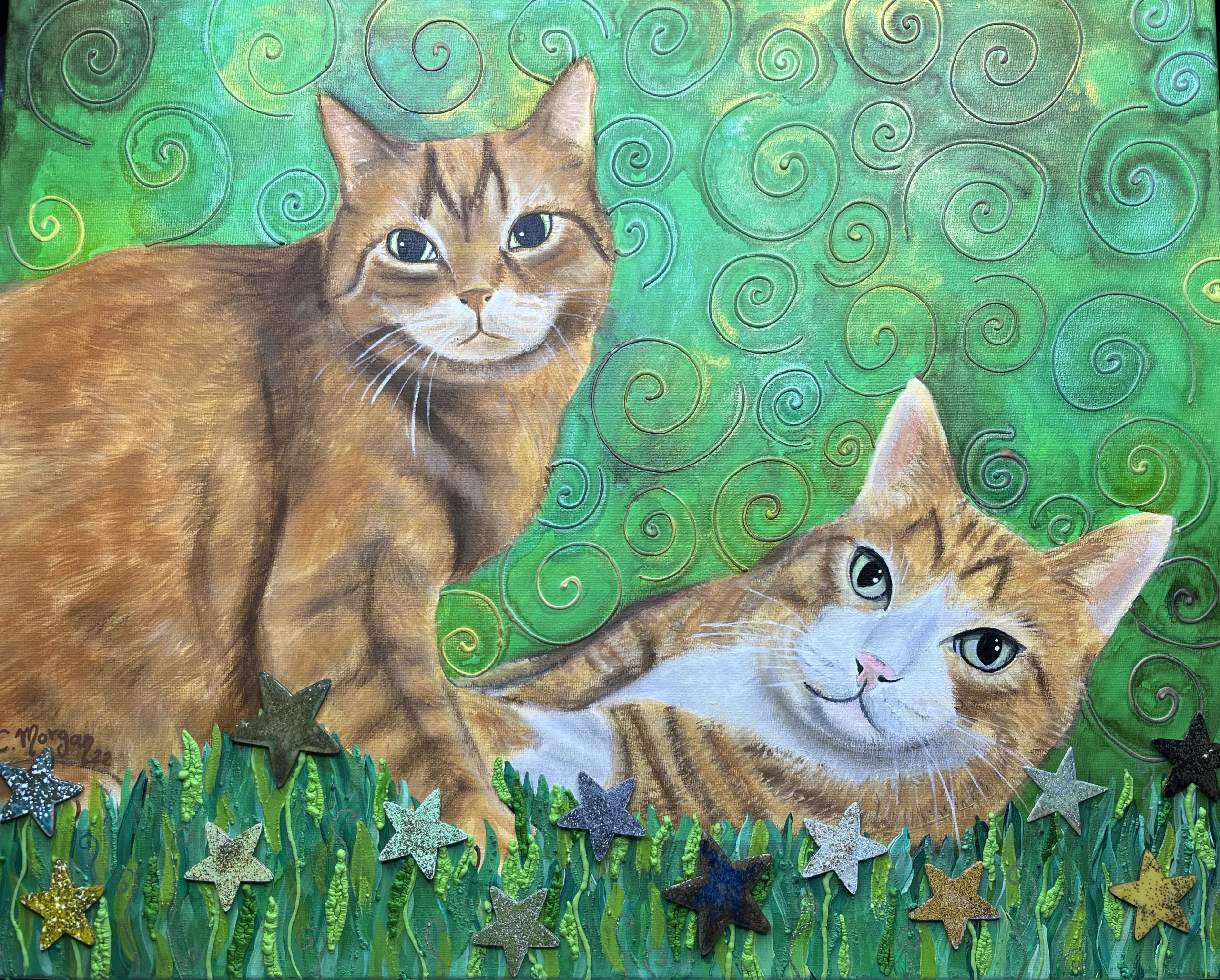 docky y odin , gato, gata gatos