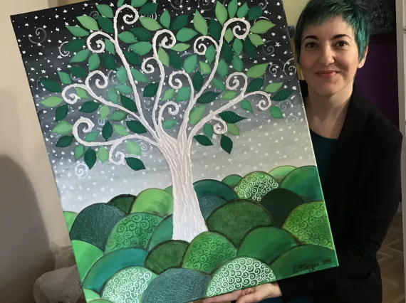 yo con las hojas verdes, arbol de la vida, cuadro de arbol, cuadros de arboles (1)